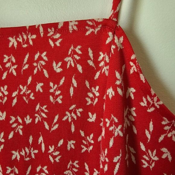 NEVER WORN ZARA RED TANK MIDI DRESS SIZE L - Picture 6 of 12